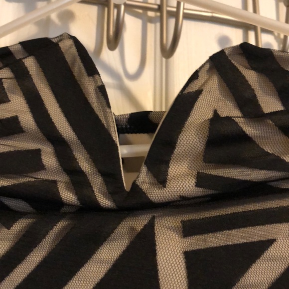 Charlotte Russe bodycon strapless black mesh dress - Picture 3 of 4